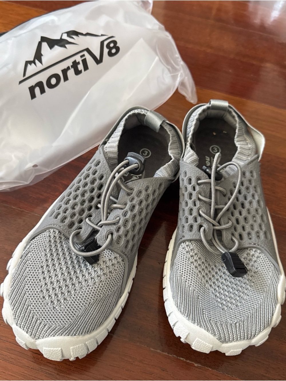 nortiV8 Kids Gray Water Shoes - Slip-On Comfort